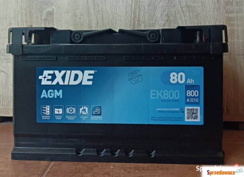 Akumulator 80Ah 800A  P+  Exide...
