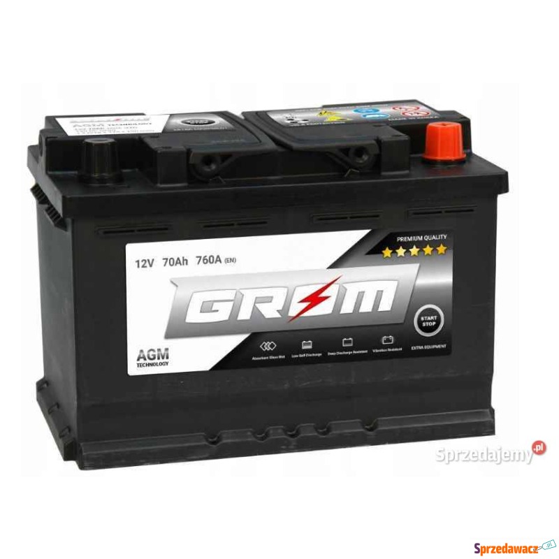 Akumulator 70Ah 760A Grom AGM