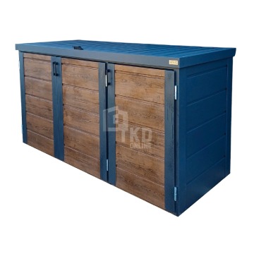 Zabudowa koszy na śmieci wiata obudowa 207x80x120 cm 3x240L antracyt TKD347