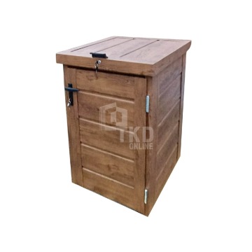 Zabudowa kosza na śmieci wiata obudowa 80x70x120 cm 1x240L ciemny orzech TKD353
