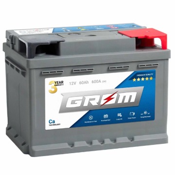 Akumulator 60Ah 600A GROM Premium - Akumulatory - Szczecin - zdjęcie 1
