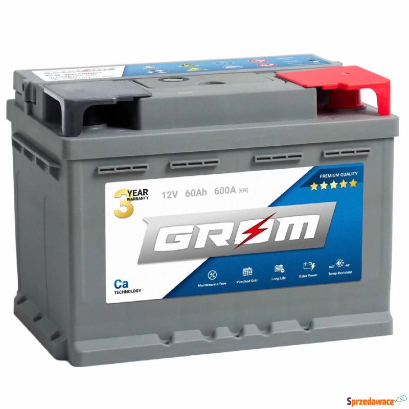 Akumulator 60Ah 600A GROM Premium - Akumulatory - Szczecin