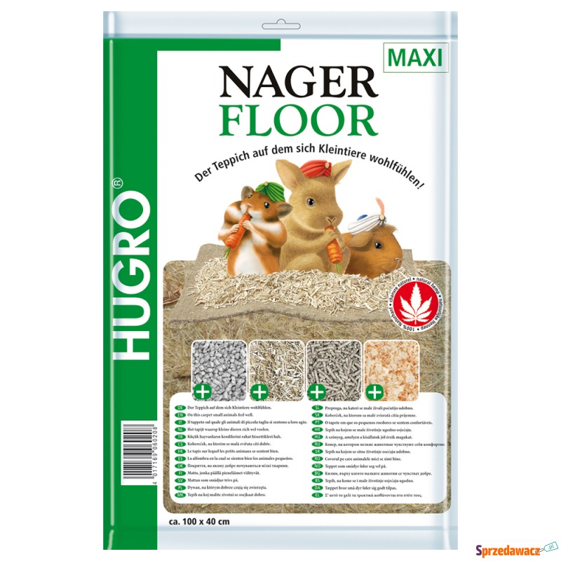 Hugro, podłoże z konopii dla gryzoni - 40 x 100... - Akcesoria - Poznań