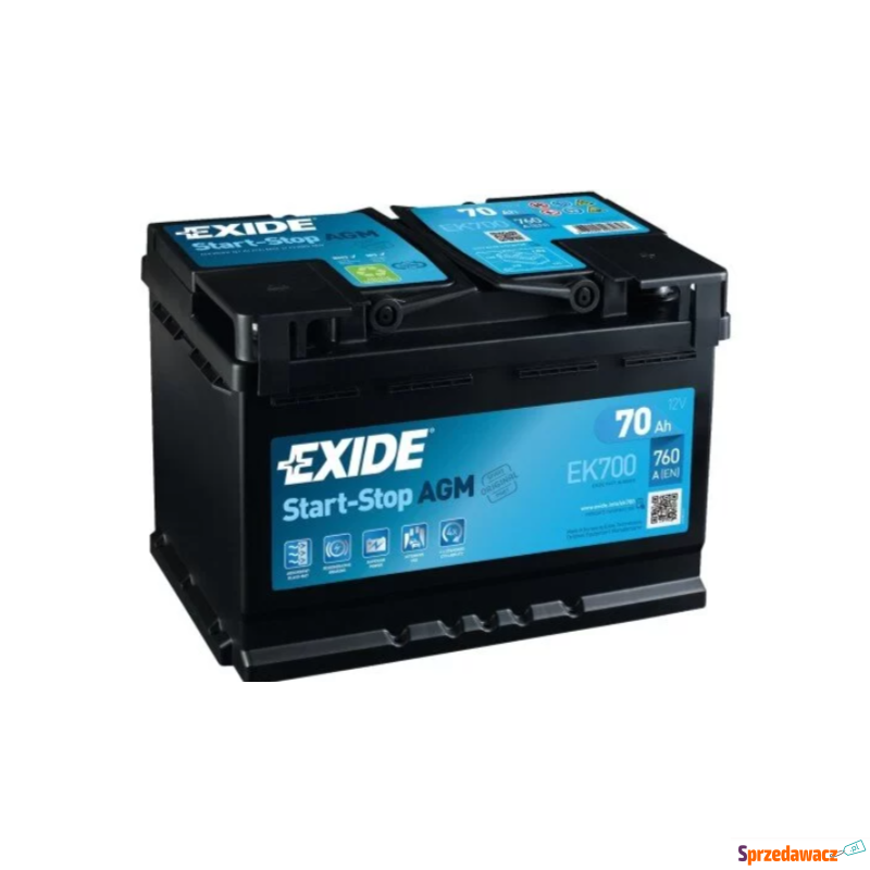 Akumulator 70Ah 760A Exide agm...