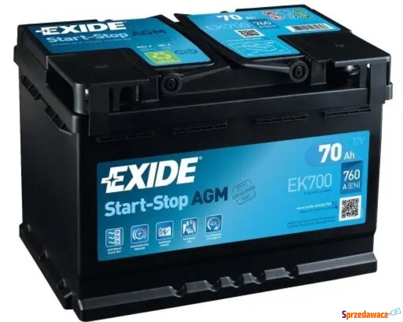 Akumulator 70Ah 760A Exide Agm