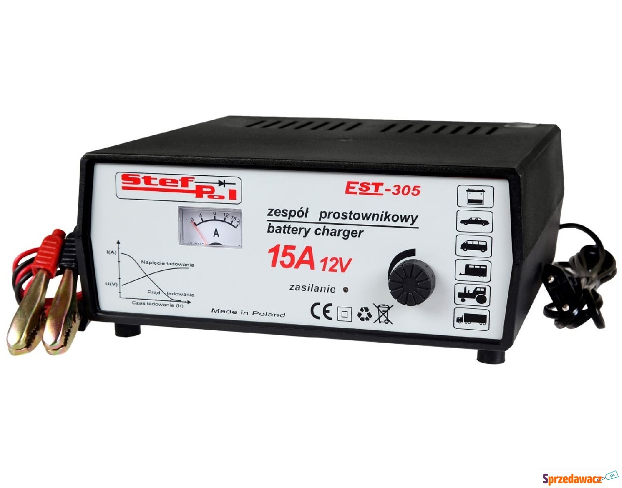Prostownik Stef-Pol EST-305 12V/15A...