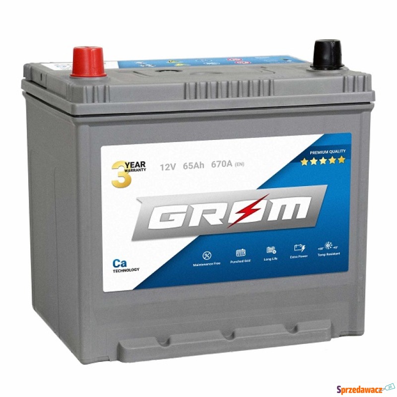 Akumulator 65Ah 670A GROM Premium...