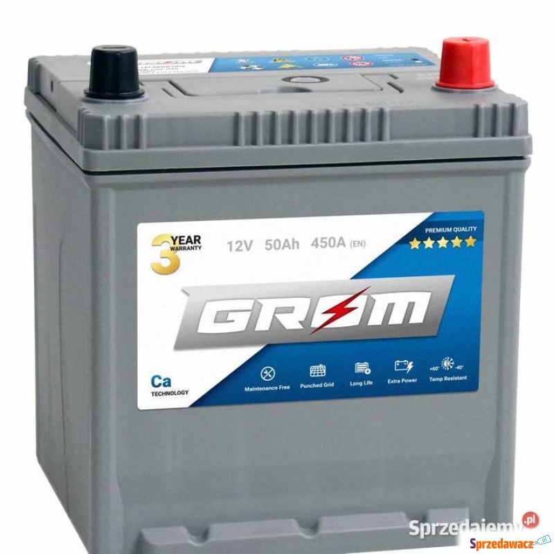 Akumulator 50Ah 450A Grom Premium...