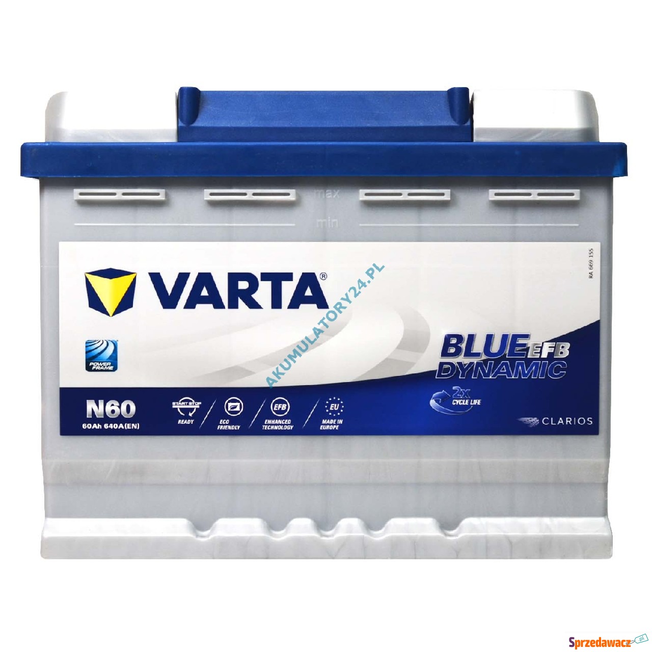 Akumulator 60Ah 640A Varta Blue...