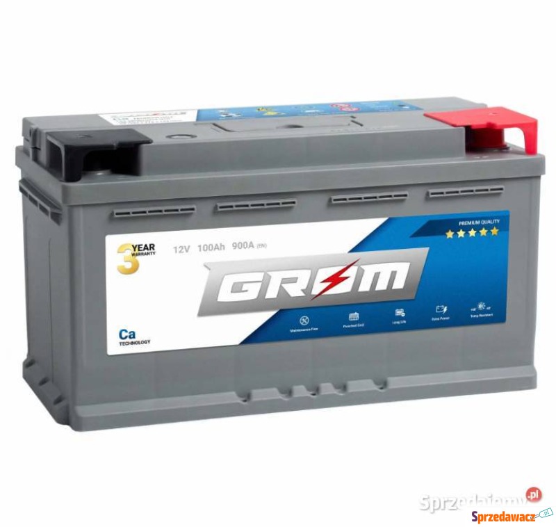 Akumulator 100Ah 900A GROM Premium...