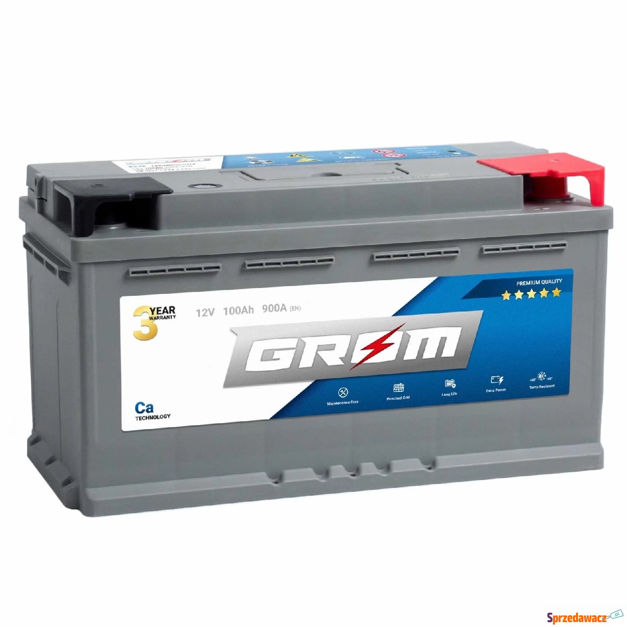 Akumulator 100Ah 900A GROM Premium