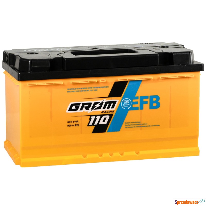 Grom Racing EFB 110Ah 920A EN prawy plus - Akumulatory - Wrocław