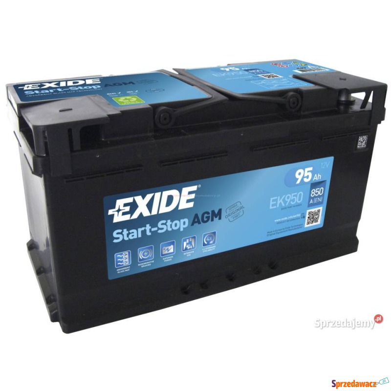 Akumulator 95Ah 850A Exide agm EK950  Specpart... - Akumulatory - Słupsk