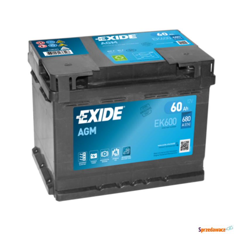 Akumulator  60Ah 680A Exide agm...
