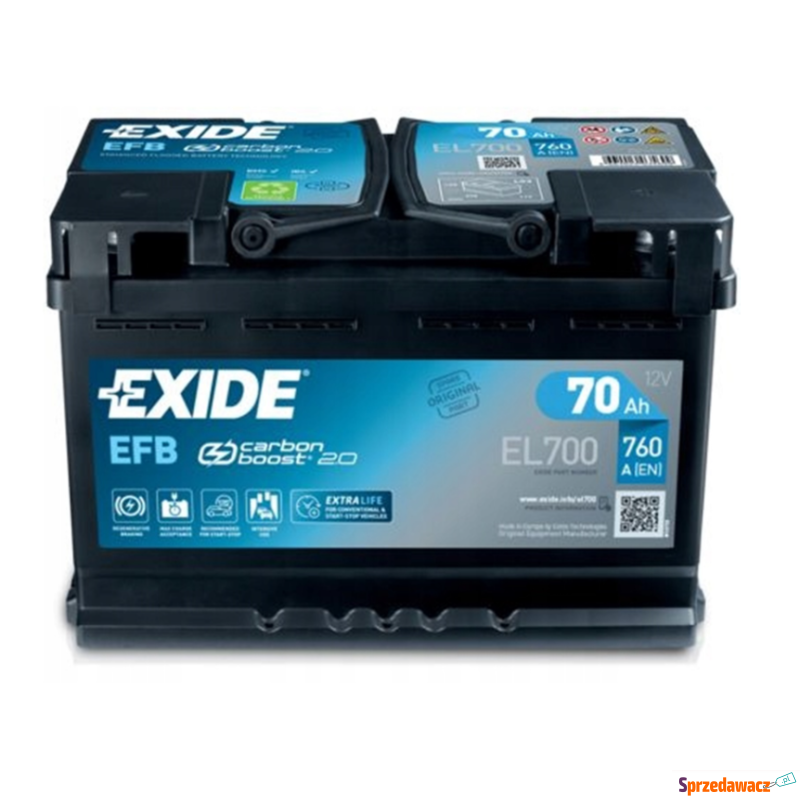 Akumulator  70Ah 760A Exide Efb...
