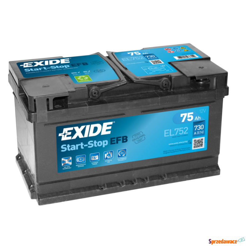 Akumulator  75Ah 730A Exide Start...