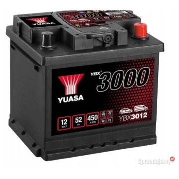 Akumulator 52Ah 450A Yuasa Standard 12V  Prawy Plus