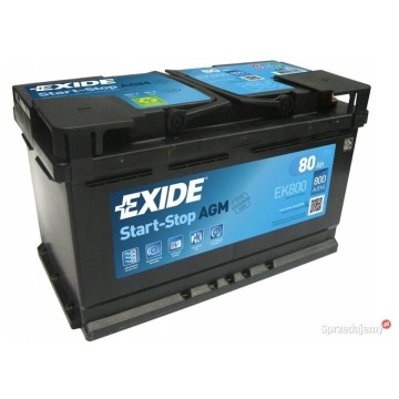 Akumulator 80Ah 800A Exide agm start&stop EK800
