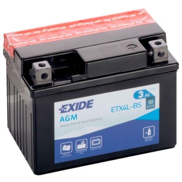 Akumulator motocyklowy Exide ETX4L-BS Rzeszów... - Układ elektryczny - Rzeszów - zdjęcie 1