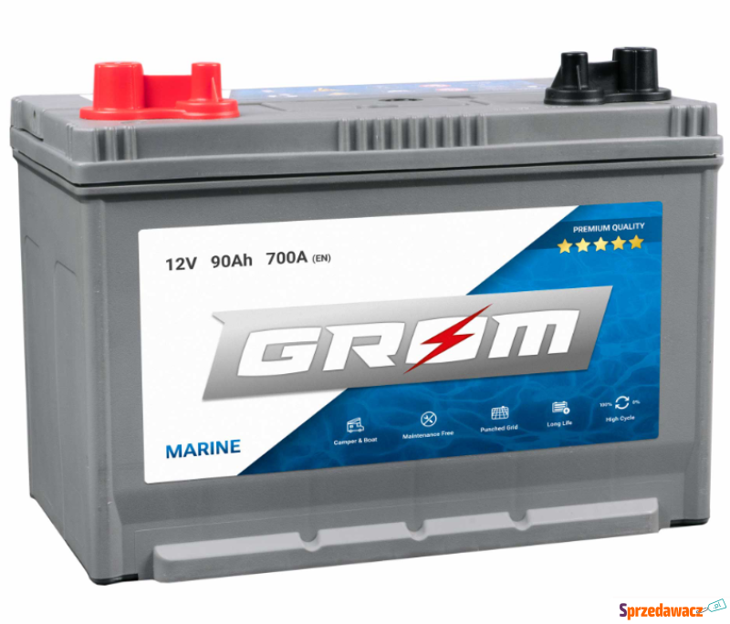 Akumulator 90Ah 700A Grom Marine  M31-DC - Akumulatory - Słupsk