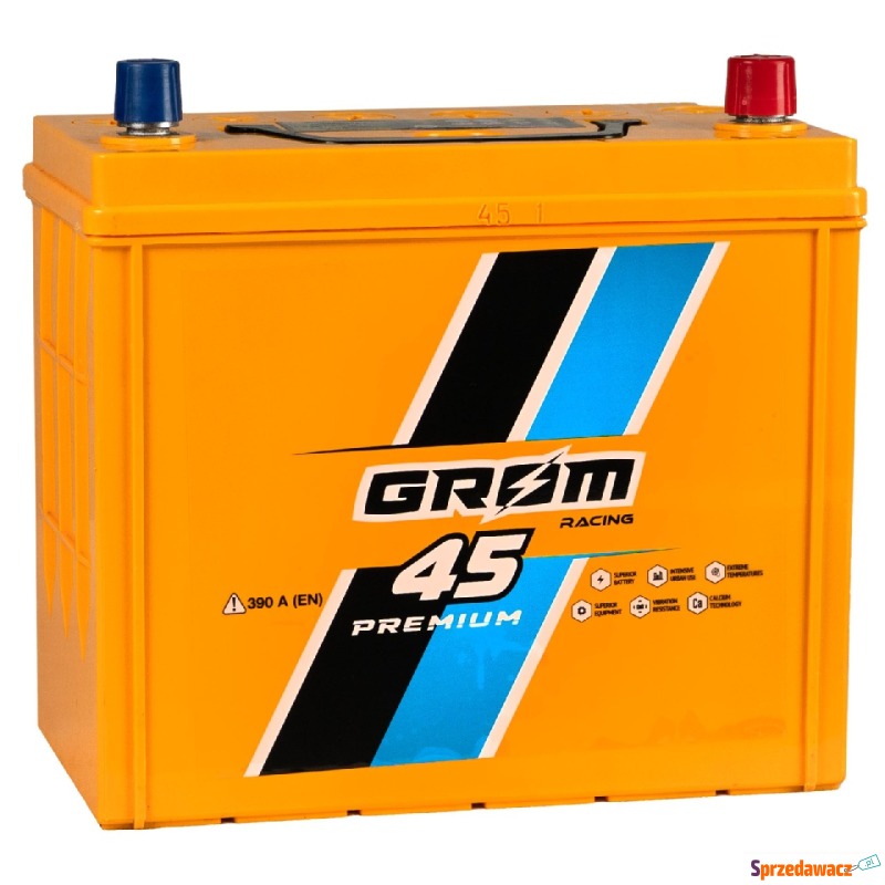 Akumulator 45Ah 390A Grom Racing Japan P+ / G... - Akumulatory - Gorzów Wielkopolski