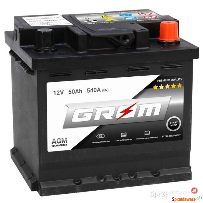 Akumulator 50Ah 540A AGM Grom...