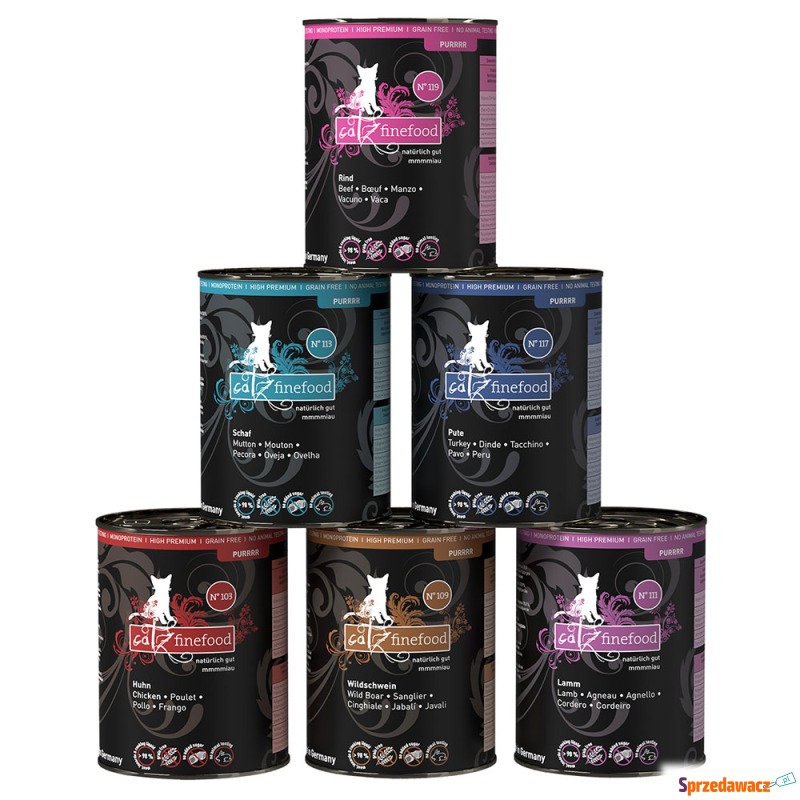 catz finefood Pure, w puszkach, 6 x 400 g / 375... - Karmy dla kotów - Bytom