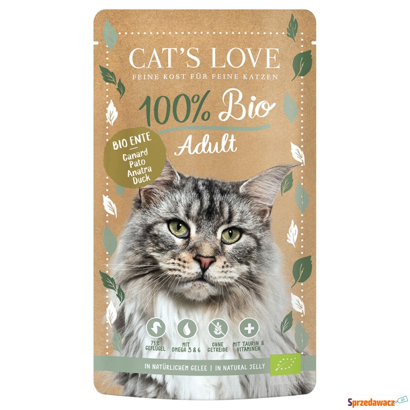 Cat's Love Bio, 6 x 100 g - Adult, Biokaczka - Karmy dla kotów - Ostrołęka