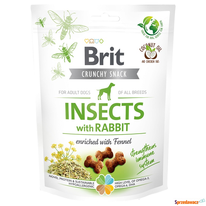 Brit Care Crunchy Cracker, Owady, królik i koper... - Przysmaki dla psów - Bydgoszcz
