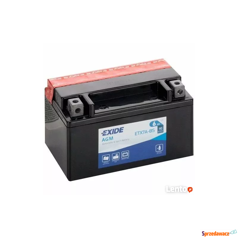 Akumulator motocyklowy 6Ah 90A EN Exide atx7a-bs... - Akumulatory - Otwock