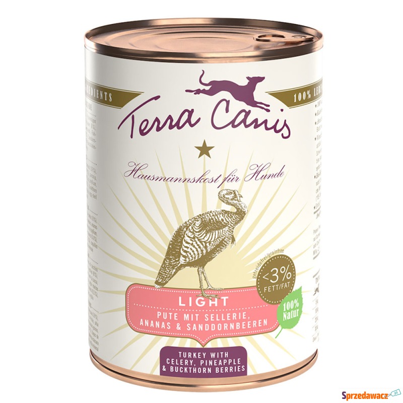 Terra Canis Light, 6 x 400 g - Indyk z selerem,... - Karmy dla psów - Jelenia Góra