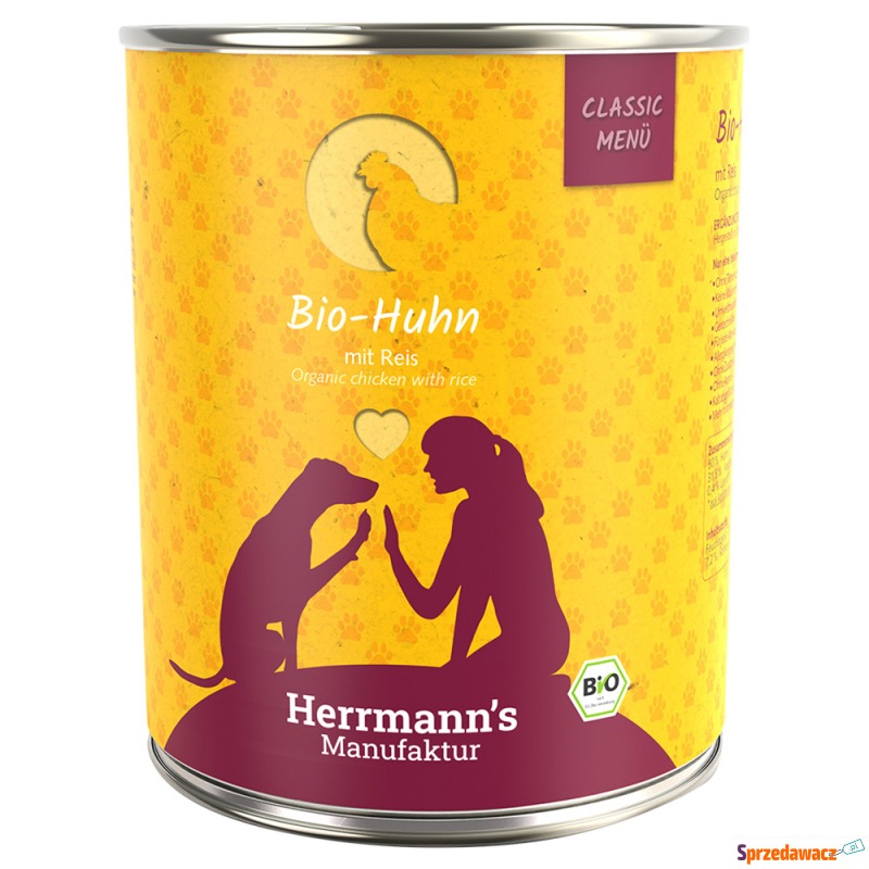 Pakiet Herrmann's Classic Bio Menu, 12 x 800 g... - Karmy dla psów - Konin