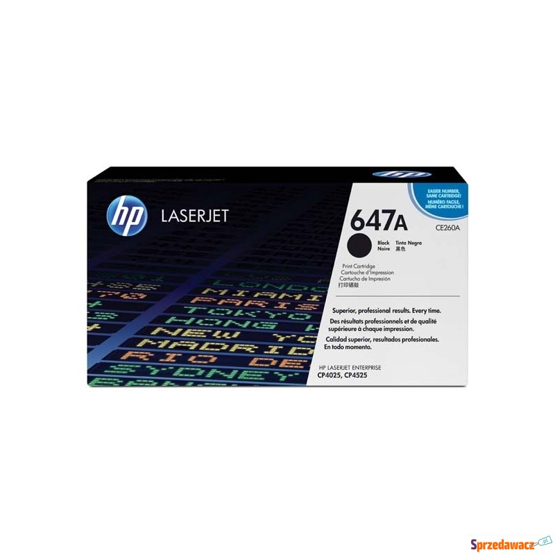 HP oryginalny toner CE260A, black, 8500s, 647A,... - Tusze, tonery - Piaseczno