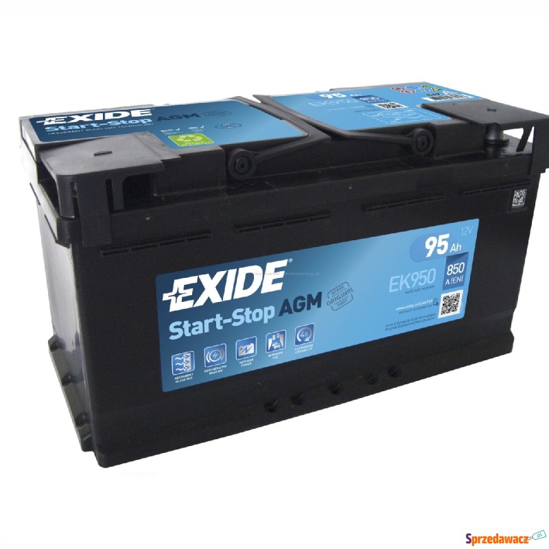 Akumulator 95Ah 850A Exide AGM Start&stop Ek950 - Akumulatory - Sieradz
