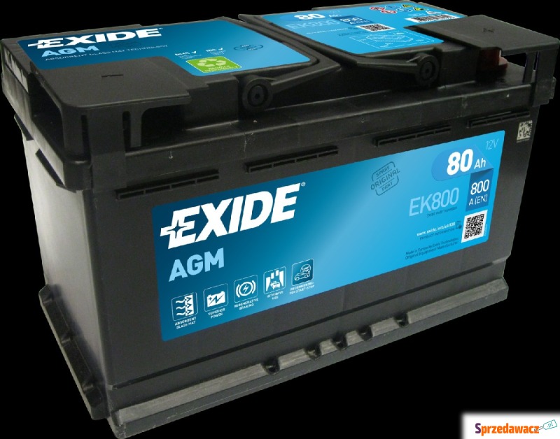 Akumulator 80ah 800a en Exide Agm Start&stop Ek800 - Akumulatory - Sieradz