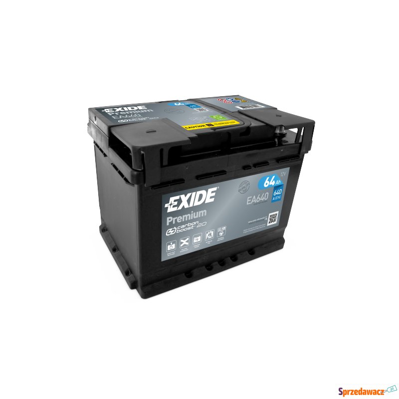 Akumulator 64Ah 640A Exide Premium Ea640 en Prawy... - Akumulatory - Sieradz