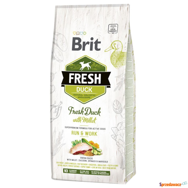 Dwupak Brit Fresh - Active Run & Work, kaczka... - Karmy dla psów - Sochaczew
