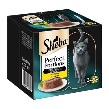 Megapakiet Sheba Perfect Portions, 96 x 37,5 g - Pasztet z kurczakiem
