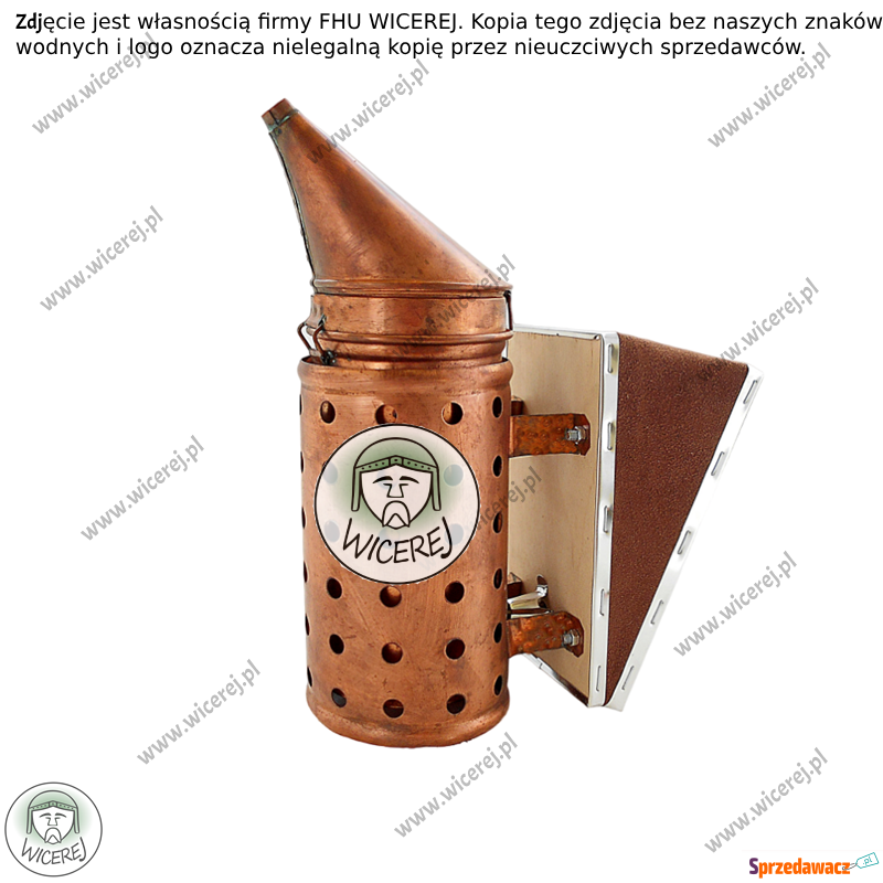 Podkurzacz Solidny Premium Miedziany z Chłodnicą... - Pozostałe art. ogrodnicze - Jaśliska
