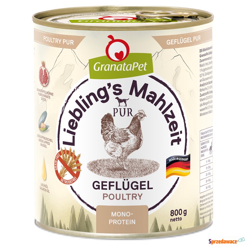 GranataPet Liebling's Mahlzeit, 6 x 800 g - Drób - Karmy dla psów - Koszalin