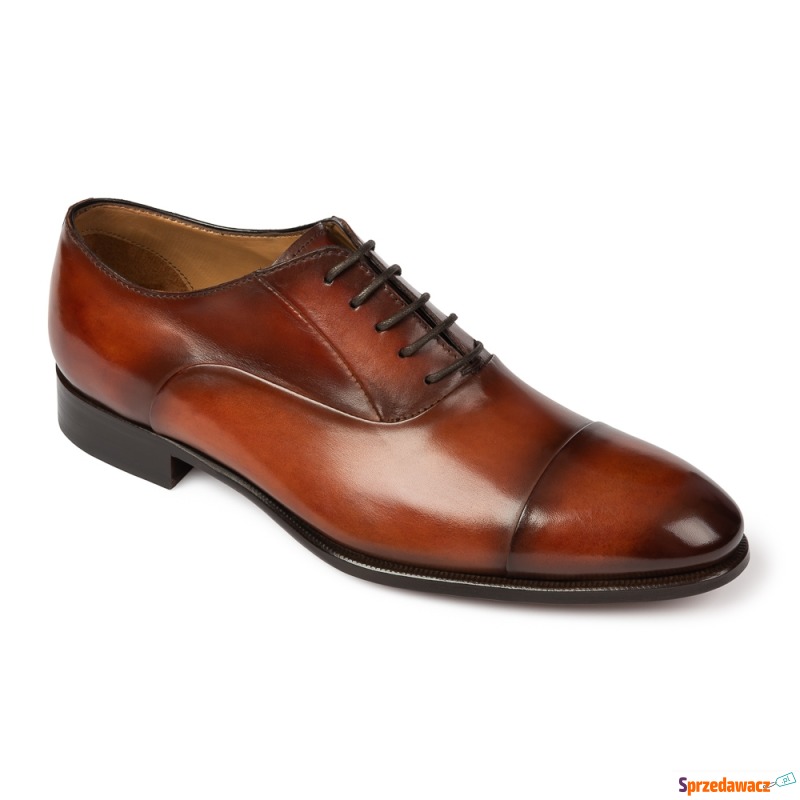 Eleganckie brązowe skórzane buty...