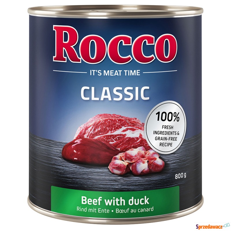 Megapakiet Rocco Classic, 24 x 800 g - Wołowina... - Karmy dla psów - Elbląg