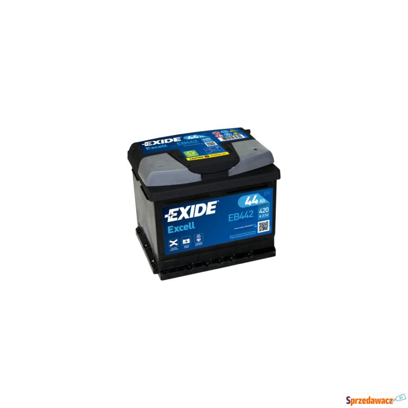 Akumulator 44Ah 420A Exide Excell EB442 EN prawy... - Akumulatory - Sieradz