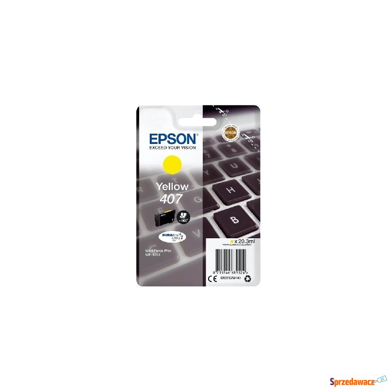 Tusz Oryginalny Epson 407 (C13T07U440) (Żółty)... - Tusze, tonery - Radom