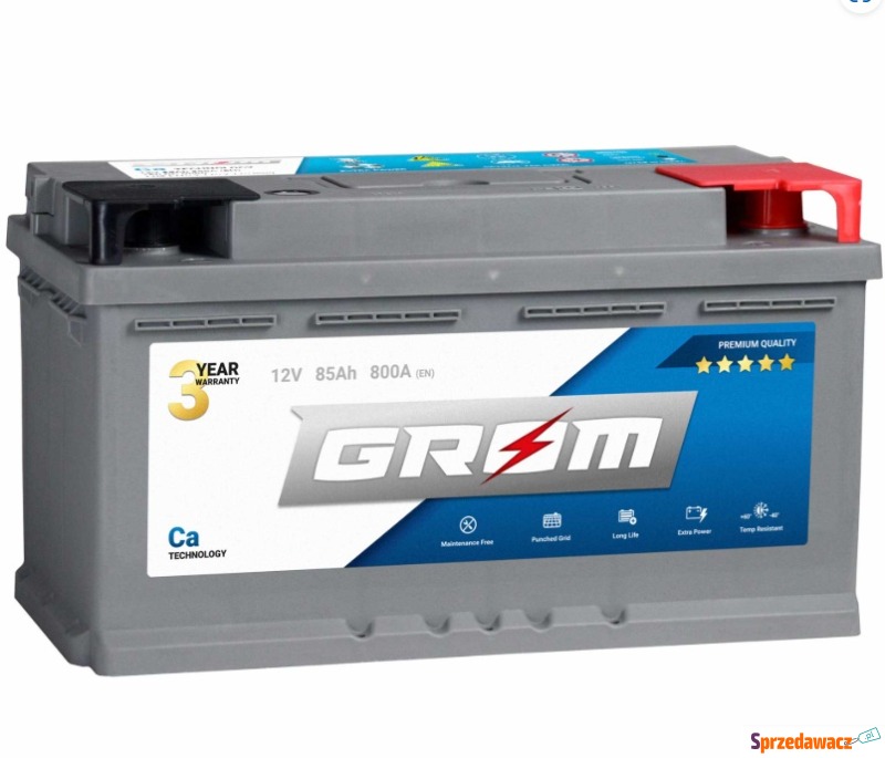 Akumulator Grom Premium 85Ah 800A...