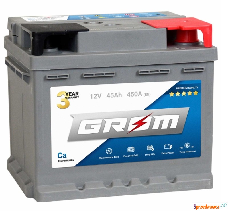 Akumulator GROM Premium 45Ah 450A...