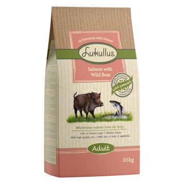 Lukullus Adult, łosoś z dzikiem  - 2 x 10 kg