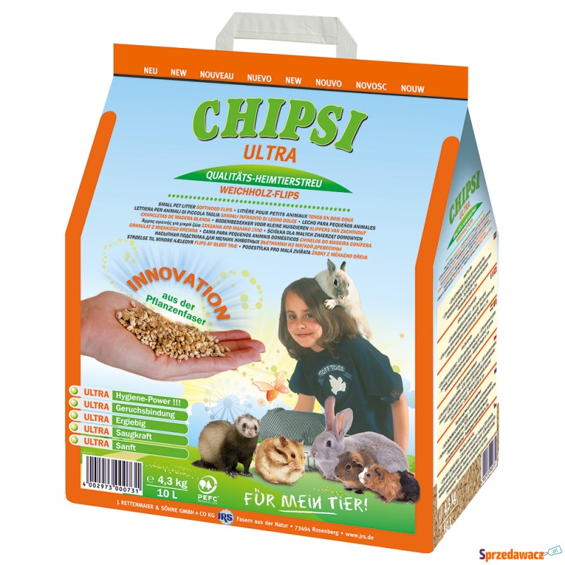 Chipsi Ultra podściółka granulowana - 3 x 10 l... - Akcesoria - Łomża