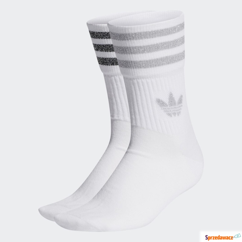 Mid-Cut Glitter Crew Socks 2 Pairs