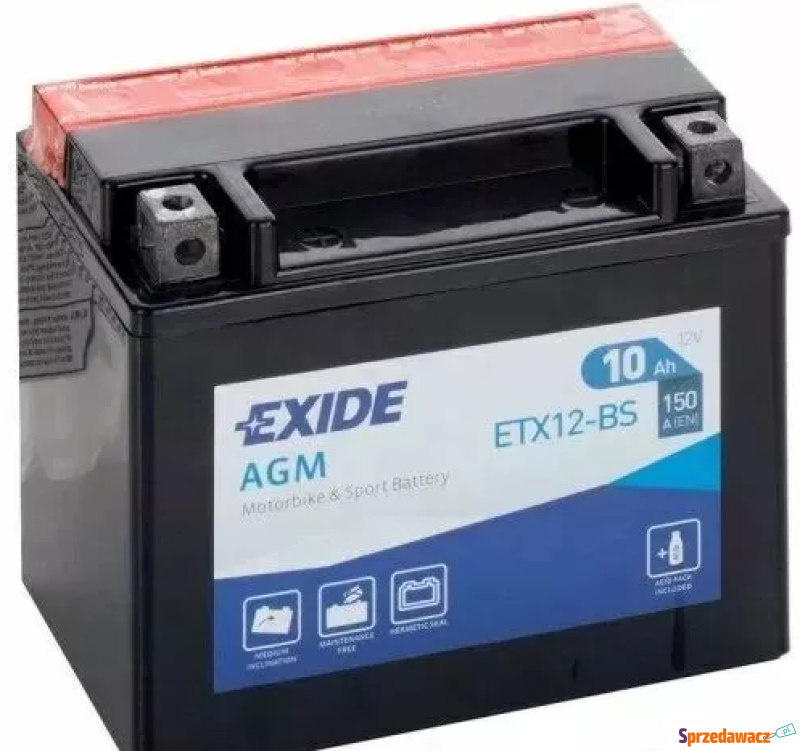 Akumulator 10Ah 150A Exide Etx12-Bs...